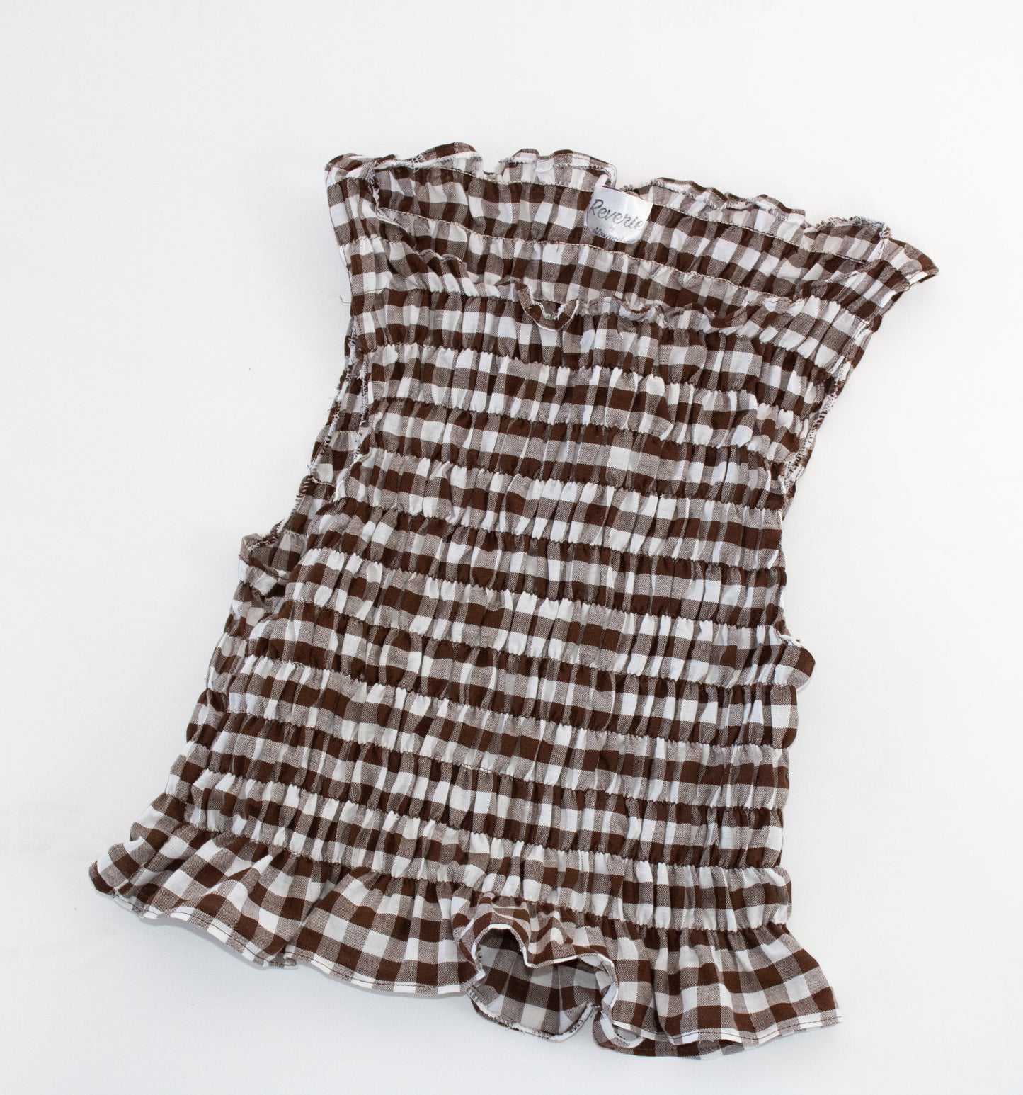 Dorothy Brown Gingham Smocked Top