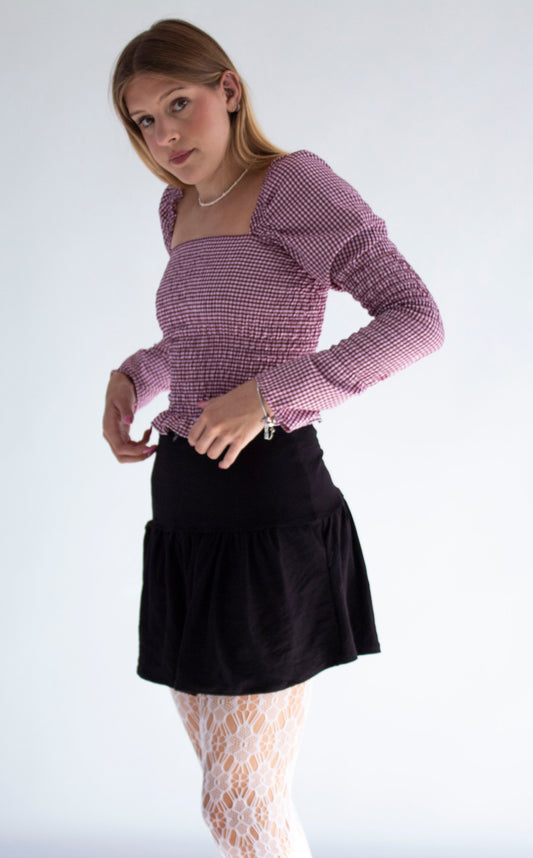 Gingham Pink Scrunchie