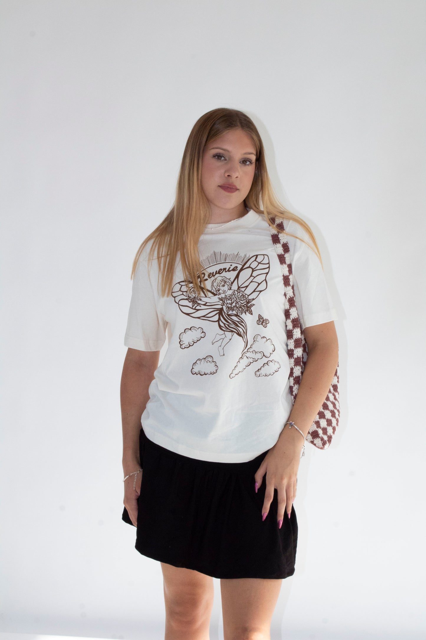 Reverie Angel Brown Organic Cotton Graphic Tee