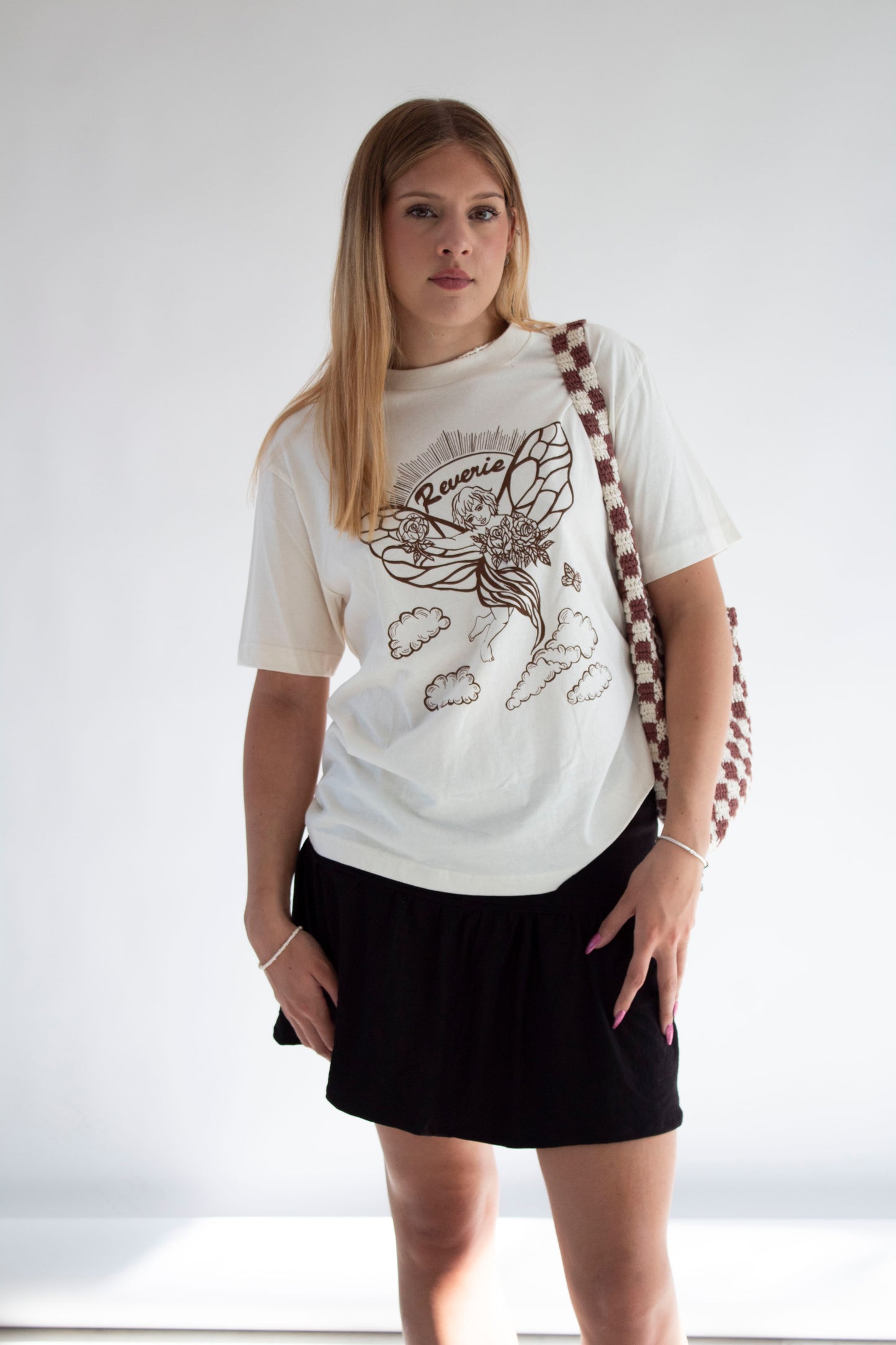Reverie Angel Brown Organic Cotton Graphic Tee