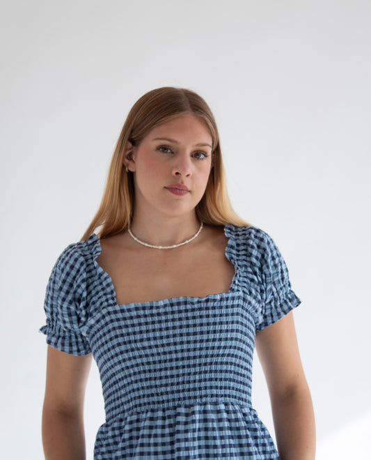 Augustine Gingham Smocked Dress