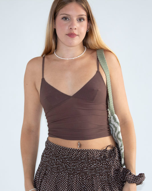 Sage Green Crochet Swirl Bag