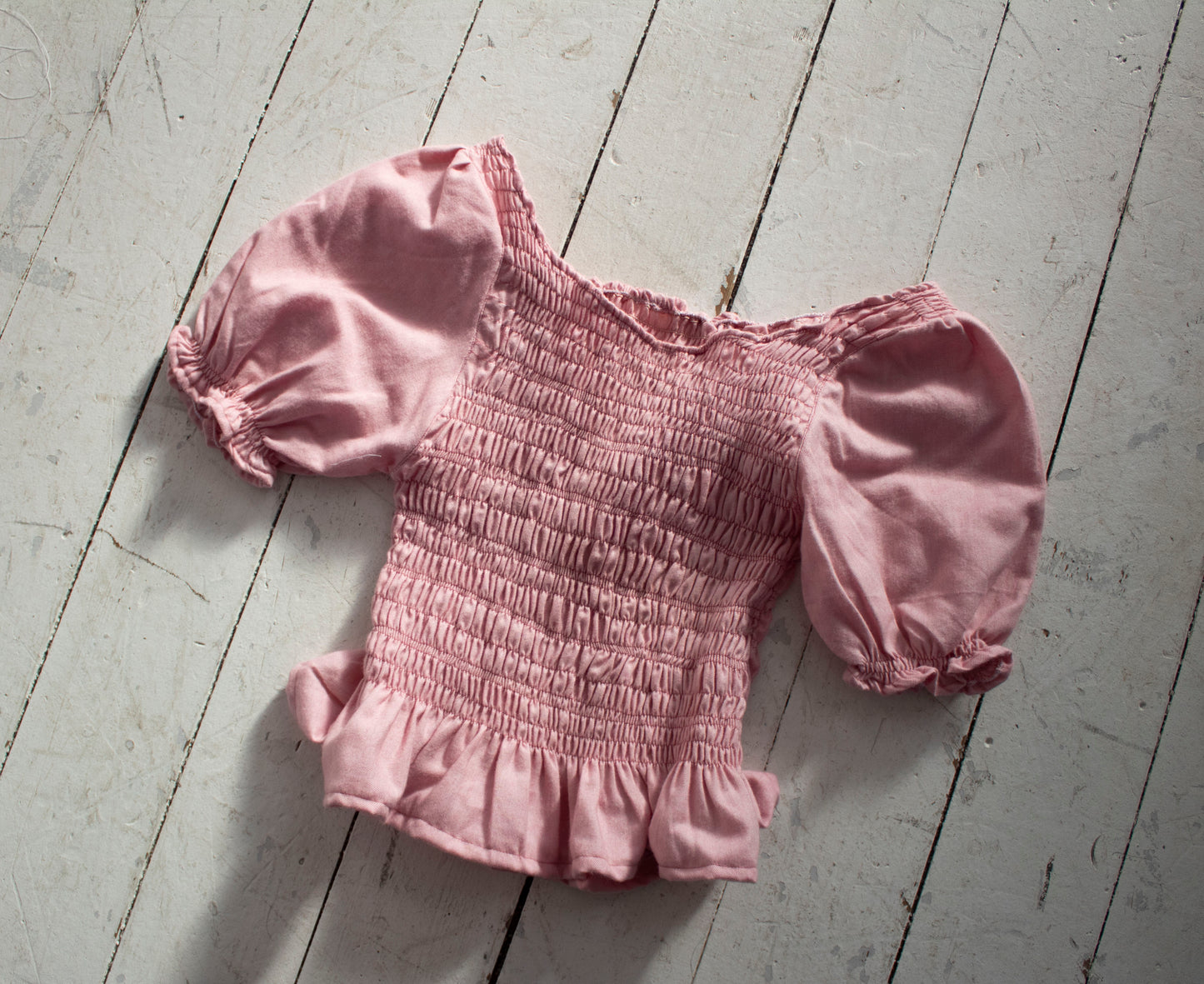 Anabelle Pink Smocked Top