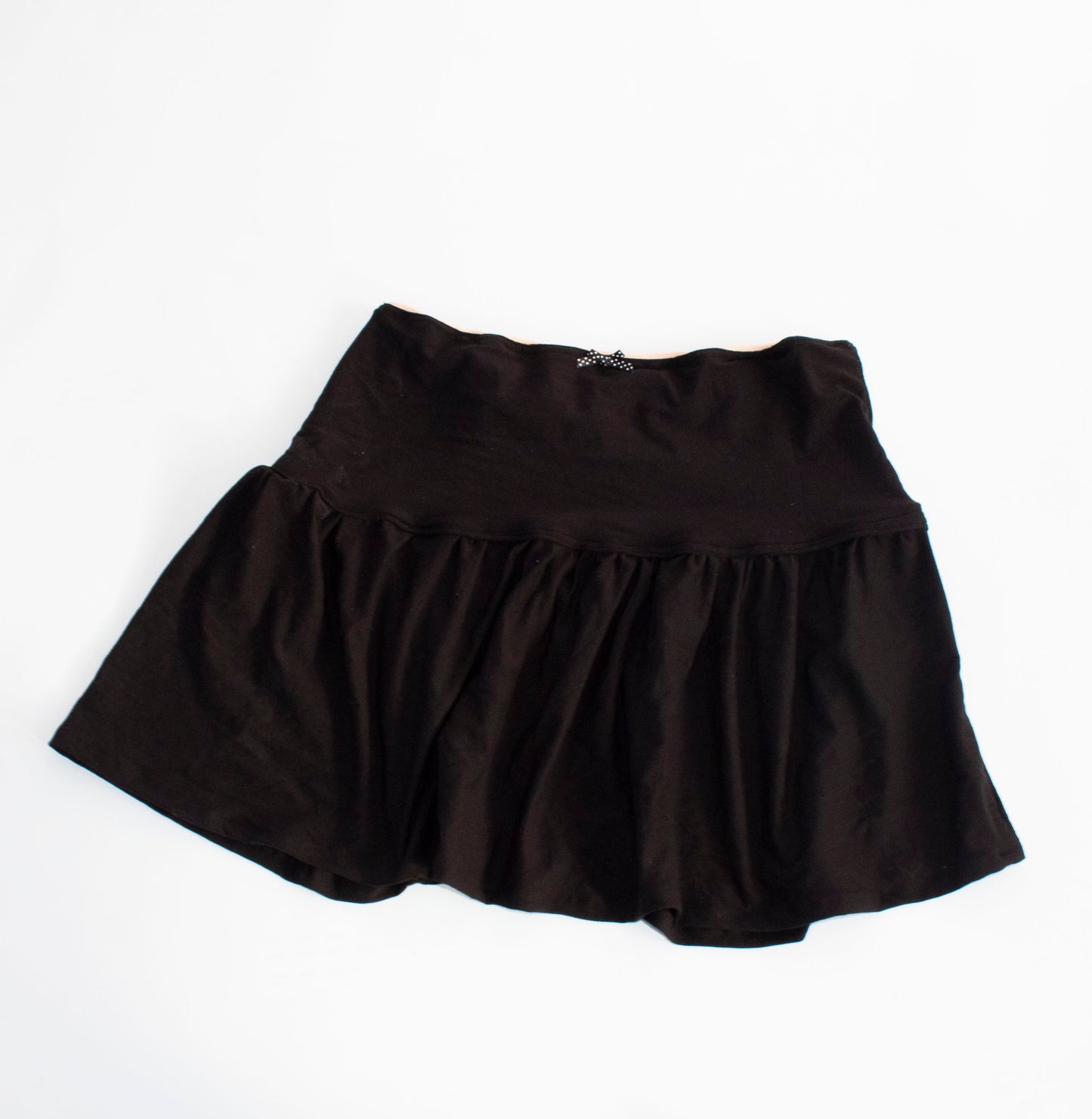 Willow Gathered Black Jersey Skirt