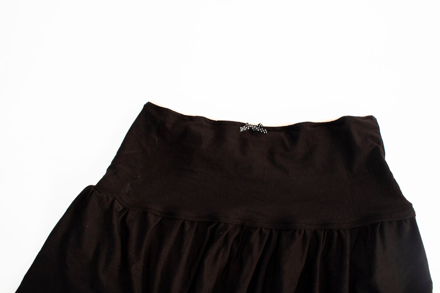 Willow Gathered Black Jersey Skirt