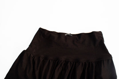 Willow Gathered Black Jersey Skirt
