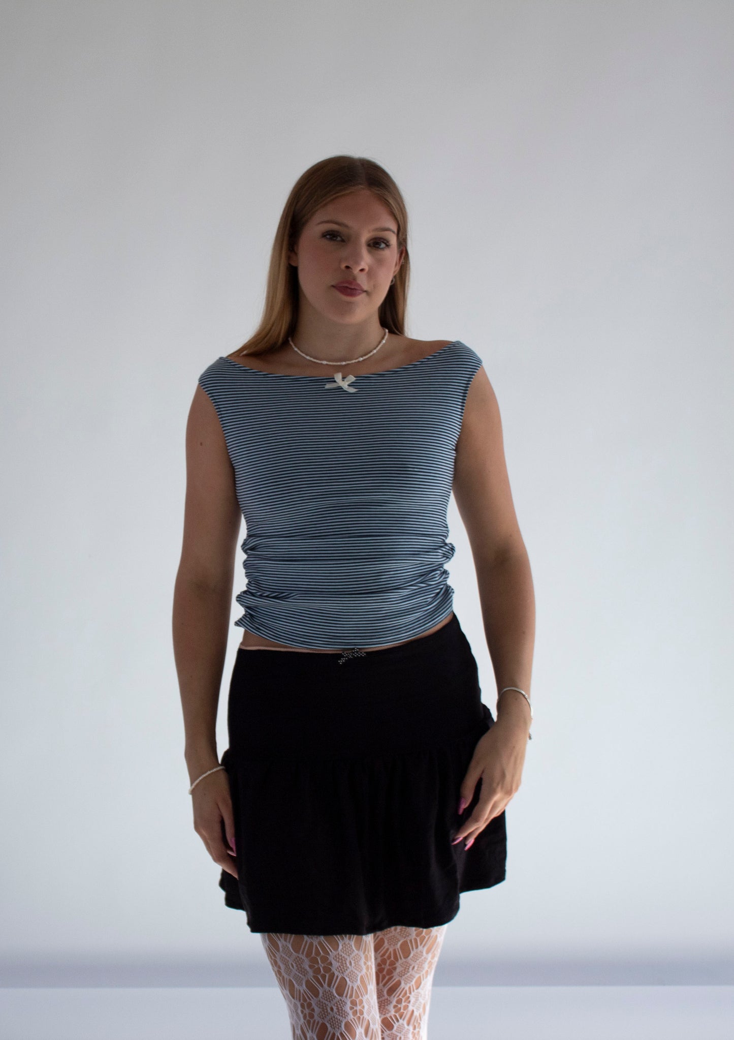 Cassy Blue Stripe Top